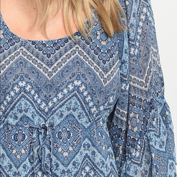 💕 Blue Gem Print Tunic Dress - Picture 4 of 6